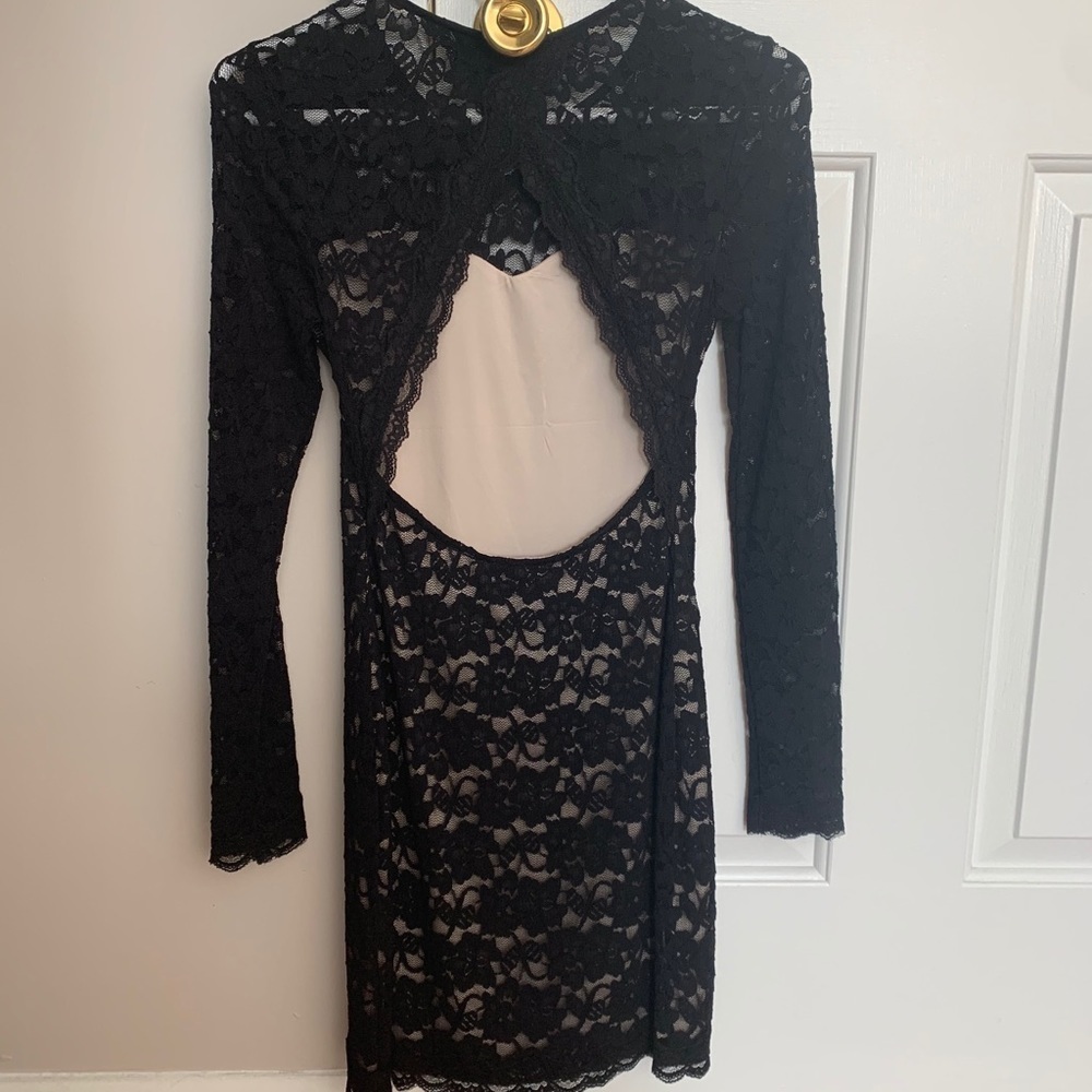 Express Black Lace Dress - Picture 2 of 5